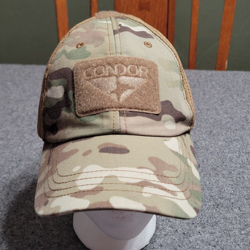 Condor Hat Baseball Cap Mens Multicam Camo Tactical Mesh Logo Patch Military